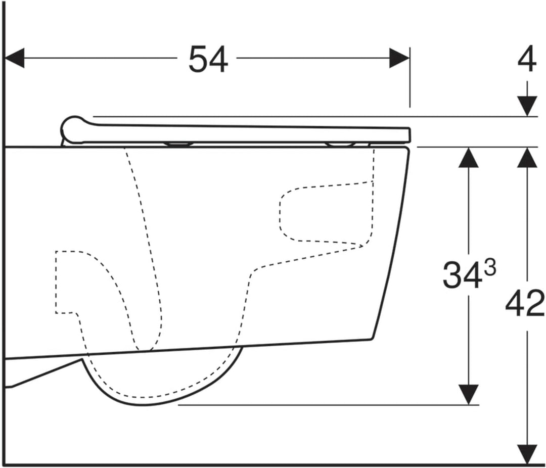 Geberit One Wand-WC 37x54x34,3 cm Weiss