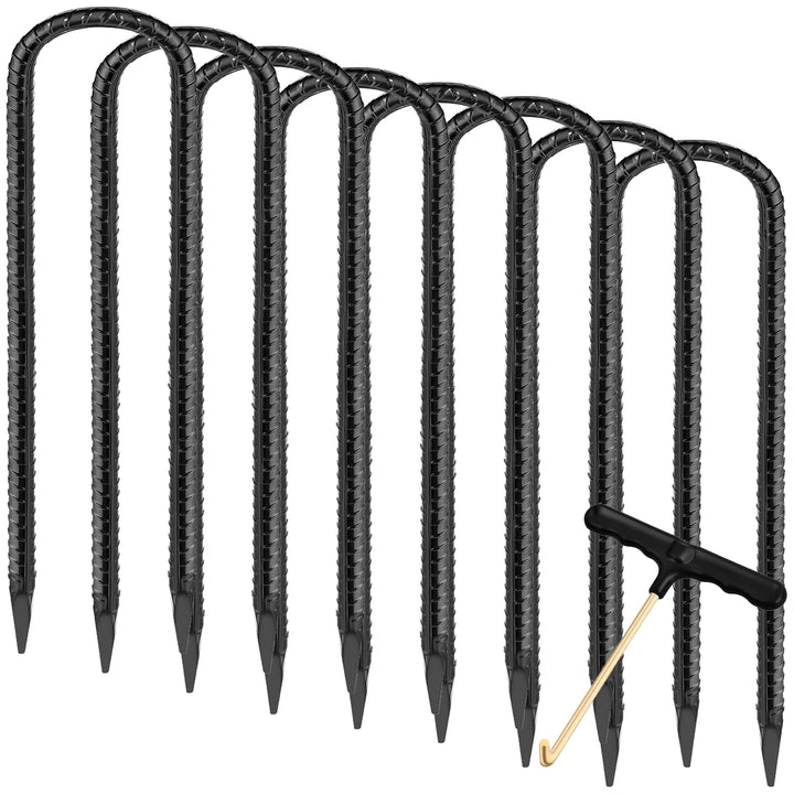 Bodenanker Trampolin 8pcs 8 Stück U Schwarz, 8 Stück U Schwarz