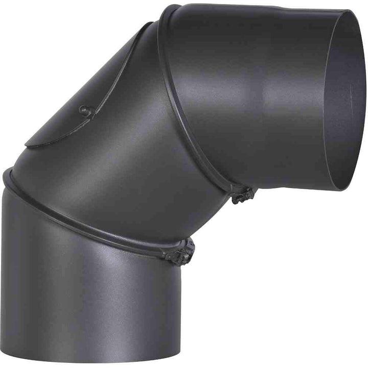 FIREFIX R150/B Ofenrohrbogen aus 2 mm starken Stahl (Rauchrohr) in 150 mm Durchmesser, für Kaminöfen