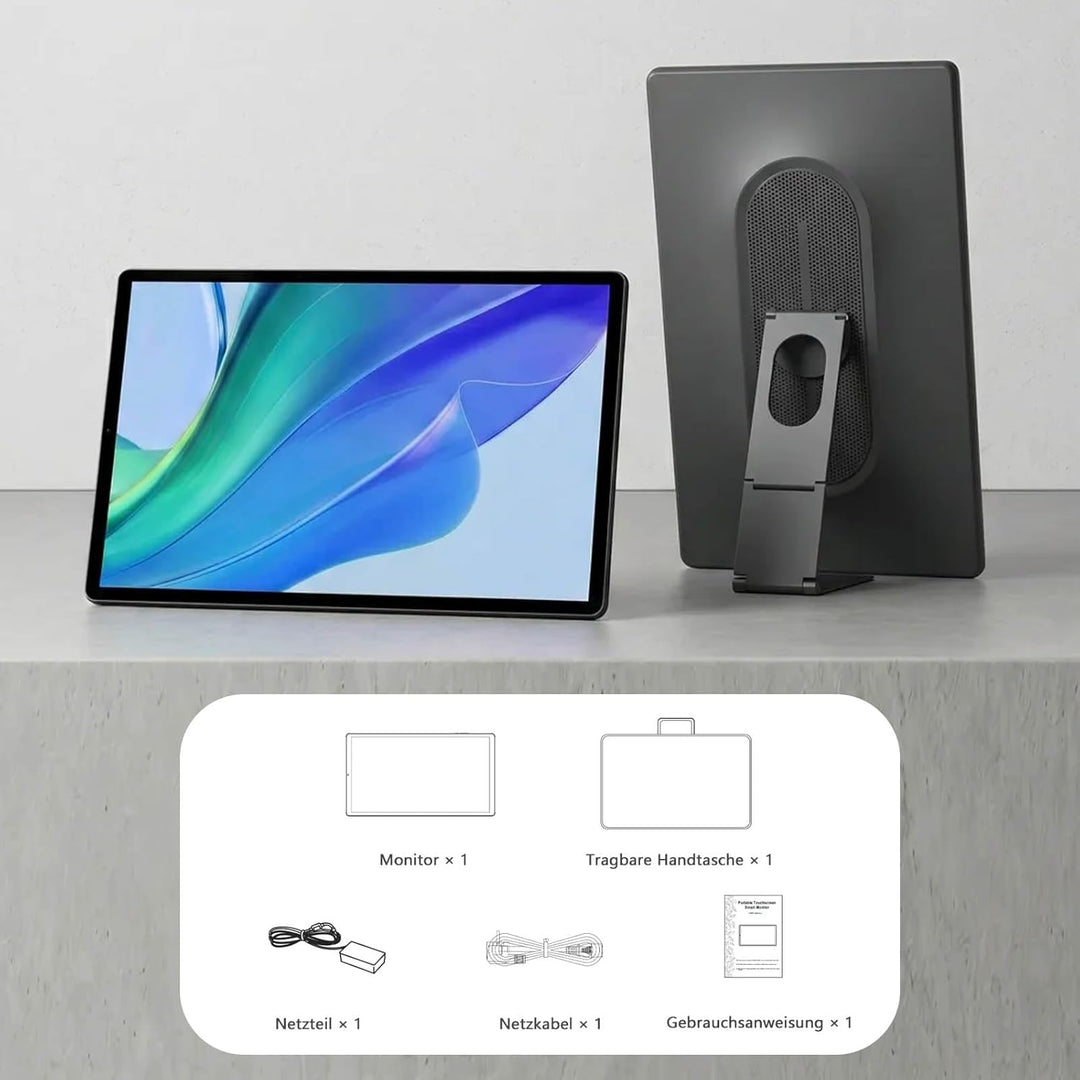 OFD 21.5 Zoll FHD Smart Portable TV,Android 15 OS,6GB RAM + 128GB Speicher, Tragbarer 1080P Touchscr