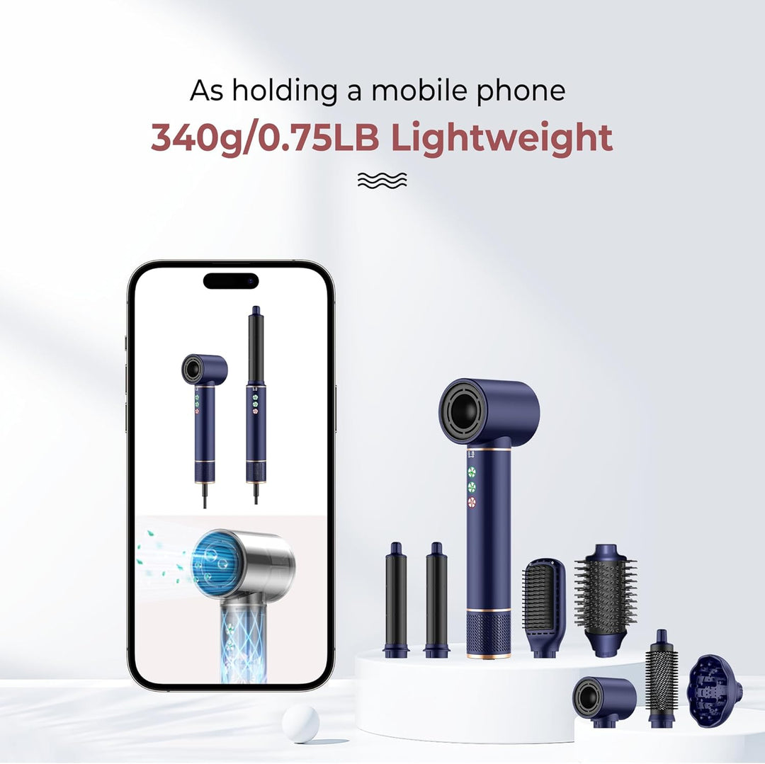 Air Styler 7 in 1 Hair Styler set, 110000 U/Min Haartrockner 1300W High Speed Föhn Mit Diffusor, War