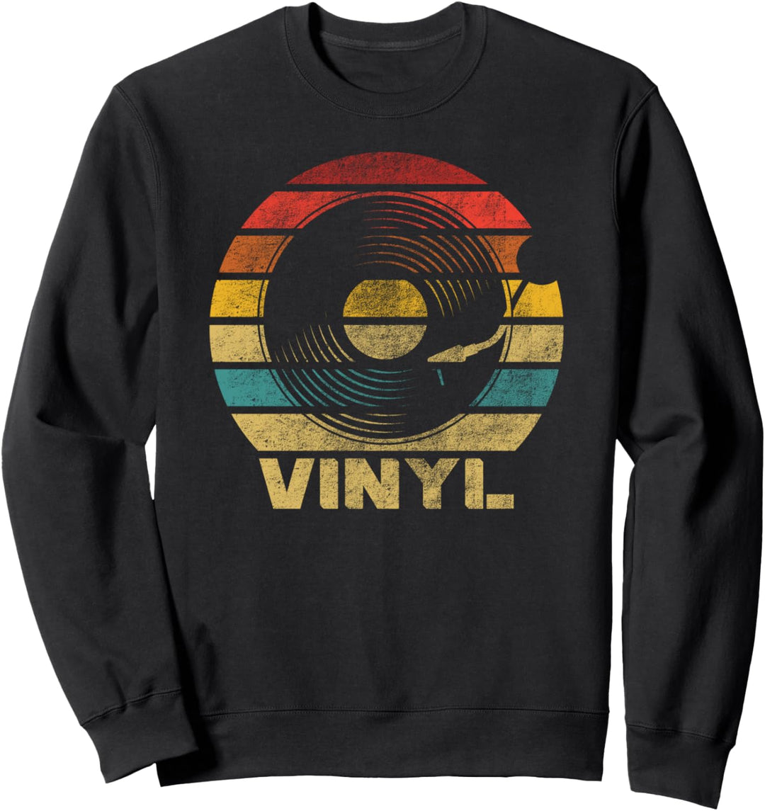 Retro Vinyl Platten Vintage Schallplatte Sweatshirt
