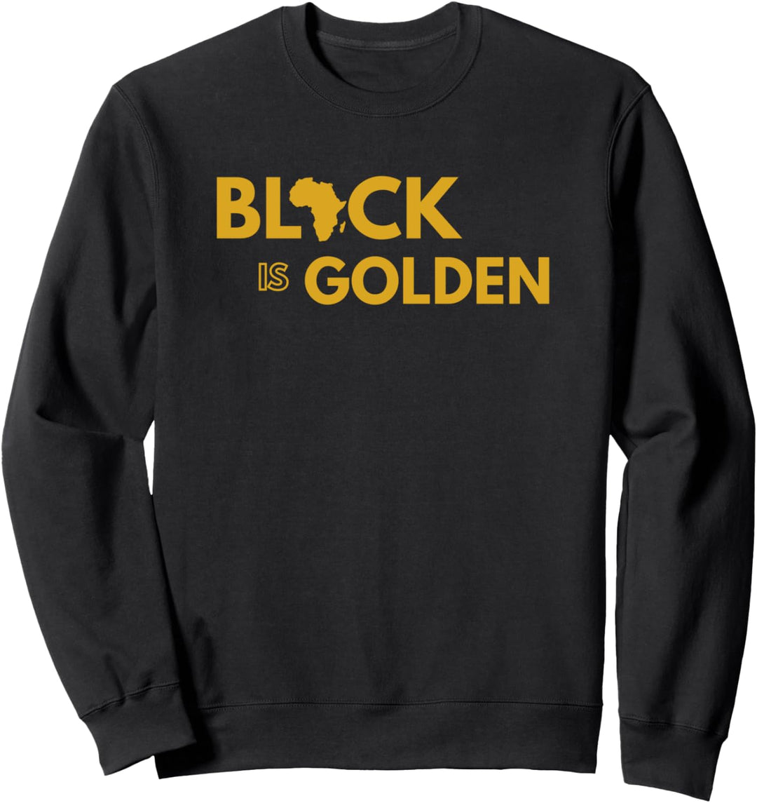 Schwarz ist goldenes Afrika Sweatshirt