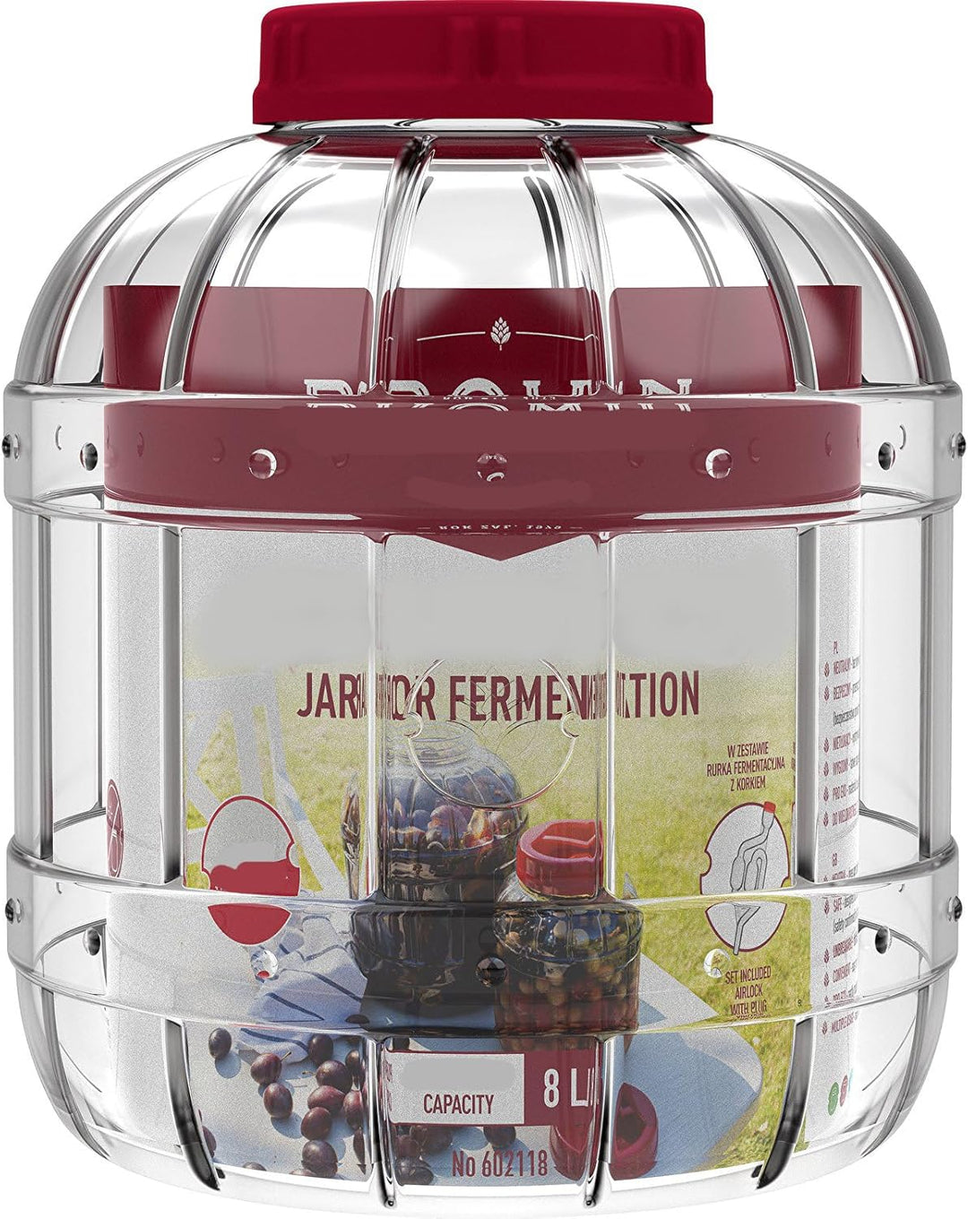 lilawelt24 2 x8 L Gärbehälter aus Kunstoff Gärbehälter mit Gäraufsatz, für Wein, Bier, Maische Weck,
