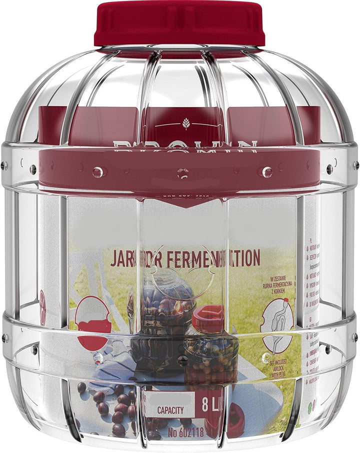 lilawelt24 2 x8 L Gärbehälter aus Kunstoff Gärbehälter mit Gäraufsatz, für Wein, Bier, Maische Weck,