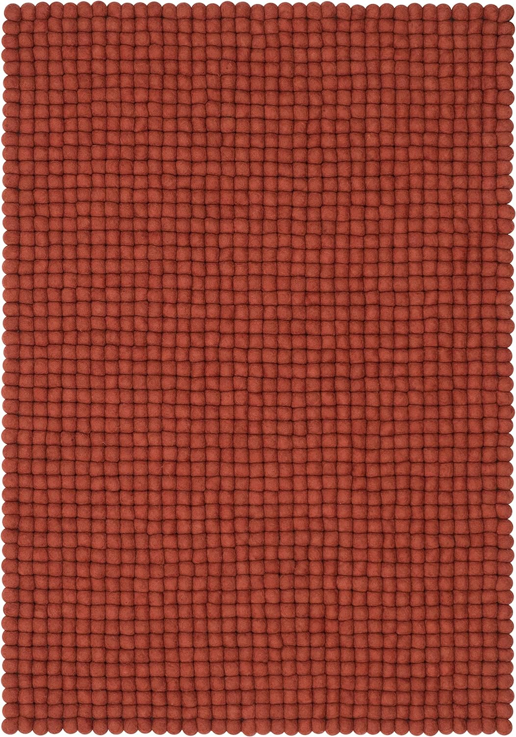Lora Filzkugelteppich — 50x70cm, rechteckig — Rot 50x70cm Rot, 50x70cm Rot