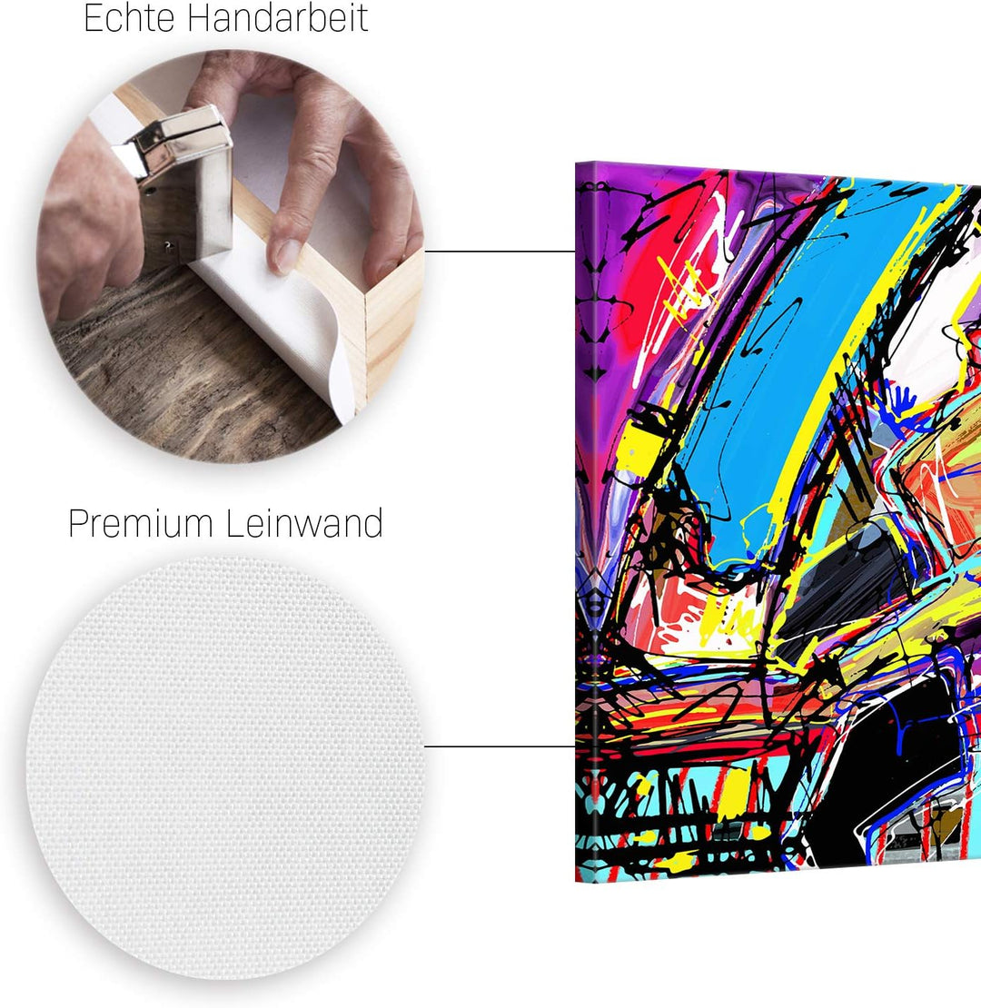 ge Bildet Bild auf Leinwand | abstract composition - abstrakt Bunt in 70x50 cm als Wandbild | Wand-d