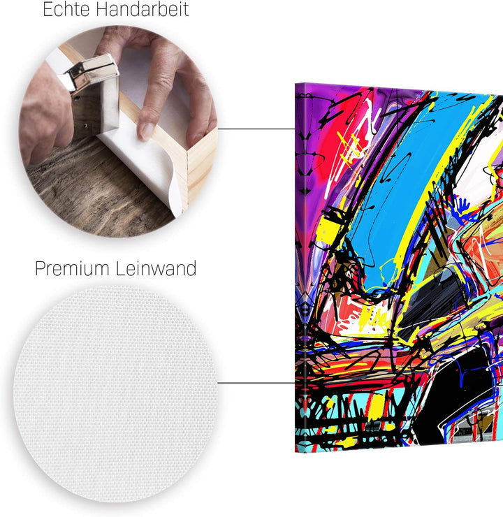 ge Bildet Bild auf Leinwand | abstract composition - abstrakt Bunt in 70x50 cm als Wandbild | Wand-d