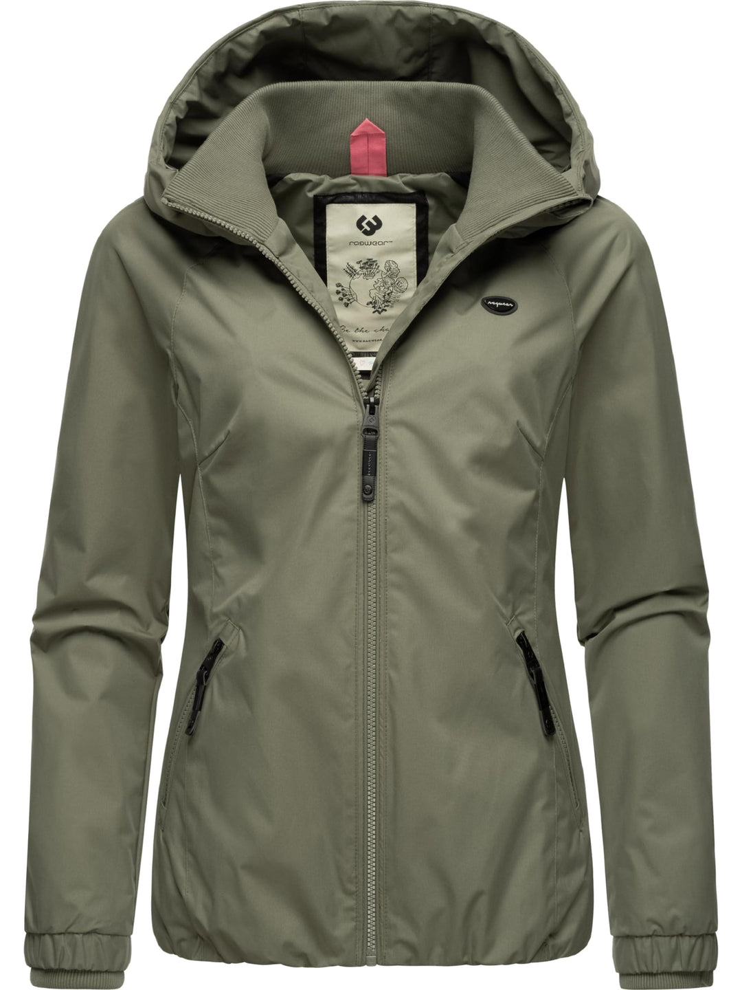 Ragwear Damen wasserdichte Übergangsjacke leichte Jacke kurz mit Kapuze Dizzie Intl XS-6XL S Olive02