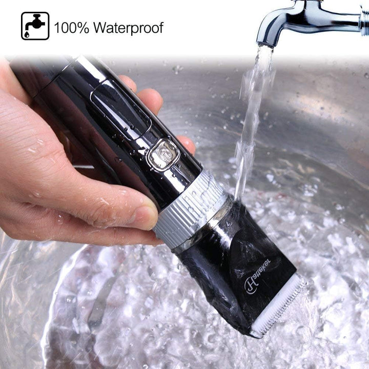 Hatteker Haarschneider Professioneller elektrischer Bartschneider mit LCD-Display Drahtloser USB-Akk