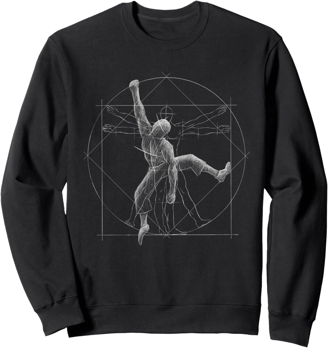 Freeclimber Vitruvianischer Mensch Klettern Bouldern Sweatshirt