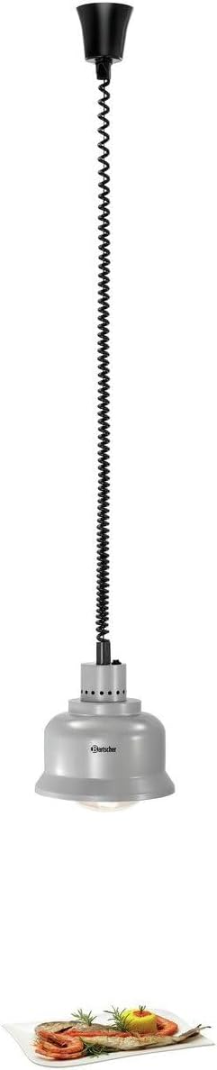 Bartscher Wärmelampe IWL250D Spiralkabel silber - 114278