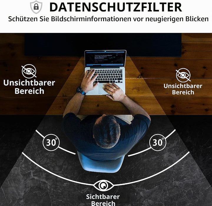 MyGadget Magnetische Sichtschutzfolie kompatibel mit MacBook Pro 13 Inch (2016-2022,M1,M2) | MacBook