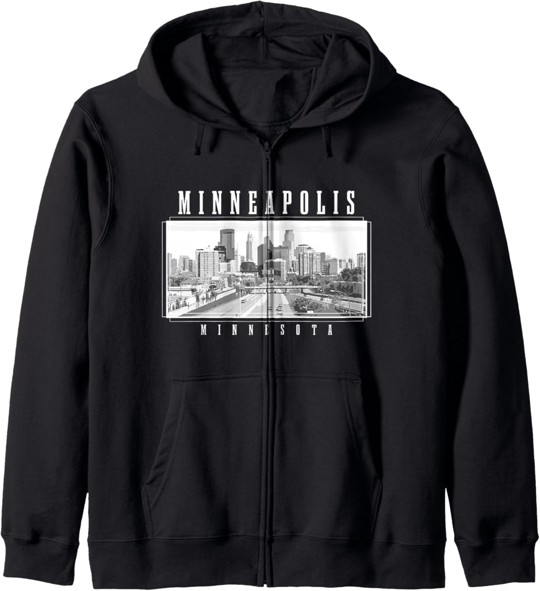 Minneapolis Minnesota Vintage Souvenir Skyline USA Kapuzenjacke