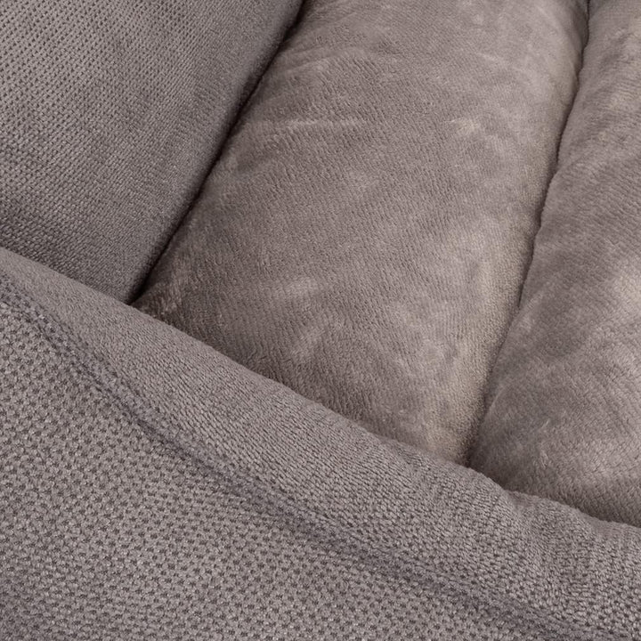 Knuffelwuff orthopädisches Hundebett Baltimore M-L 80 x 55cm Grau - Hundekissen für grosse, mittelgr