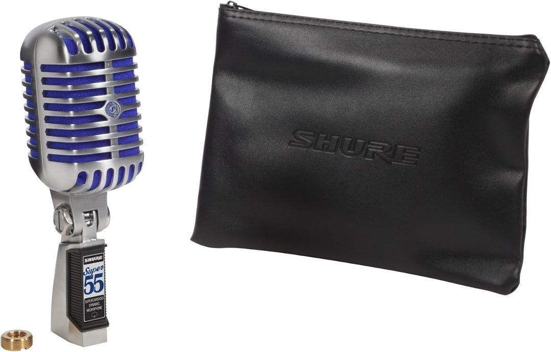 Shure Super 55 Deluxe Vocal Microfon - Vintage Supercardioid Dynamic Unidyne Mic, legendärer Look, k