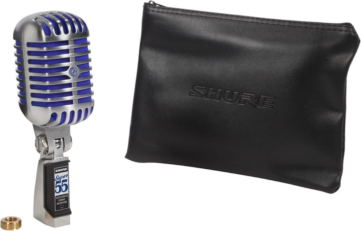 Shure Super 55 Deluxe Vocal Microfon - Vintage Supercardioid Dynamic Unidyne Mic, legendärer Look, k