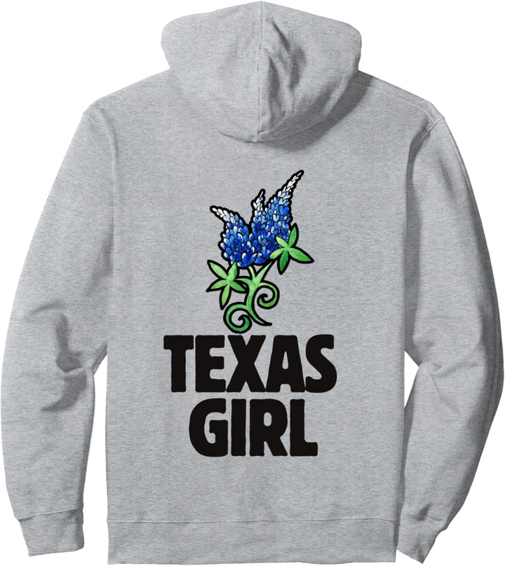 Texas Girl bluebonnets Pullover Hoodie
