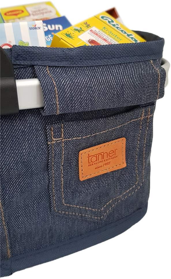tanner DER KLEINE KAUFMANN TANNER Deco - Moderner Tragekorb, Jeans, befüllt, Zubehör für Kaufmannsla