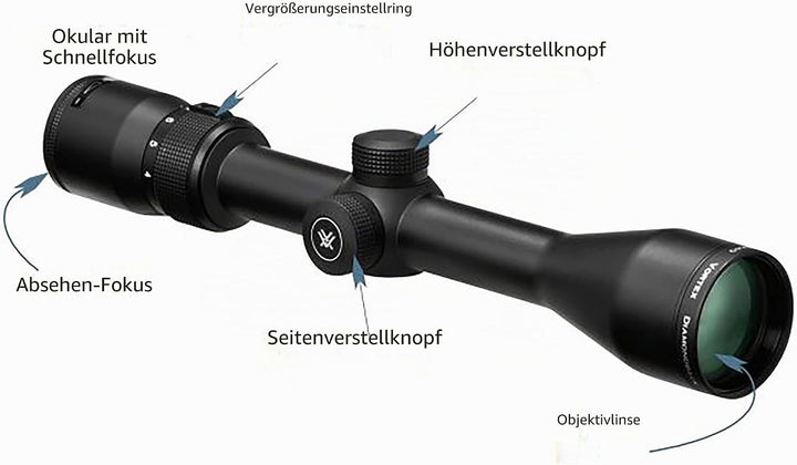 Vortex Optics Diamondback 4 12x40 BDC, DBK-04-BDC, Schwarz, 4-12x40mm