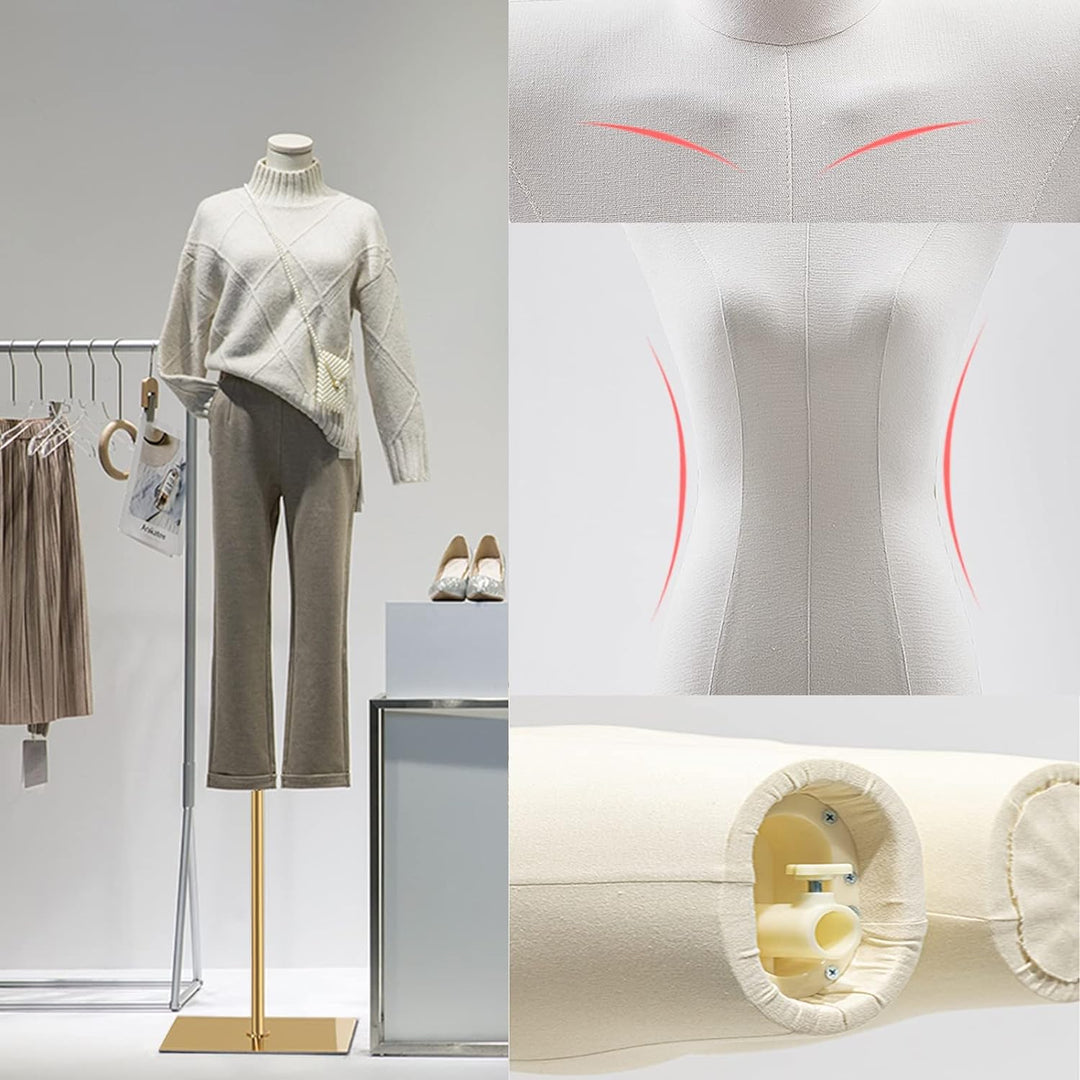 Schneiderpuppe Damenbüste Weiblich, Höhe Verstellbarer Schaufensterpuppe Körper, Mannequin mit Metal