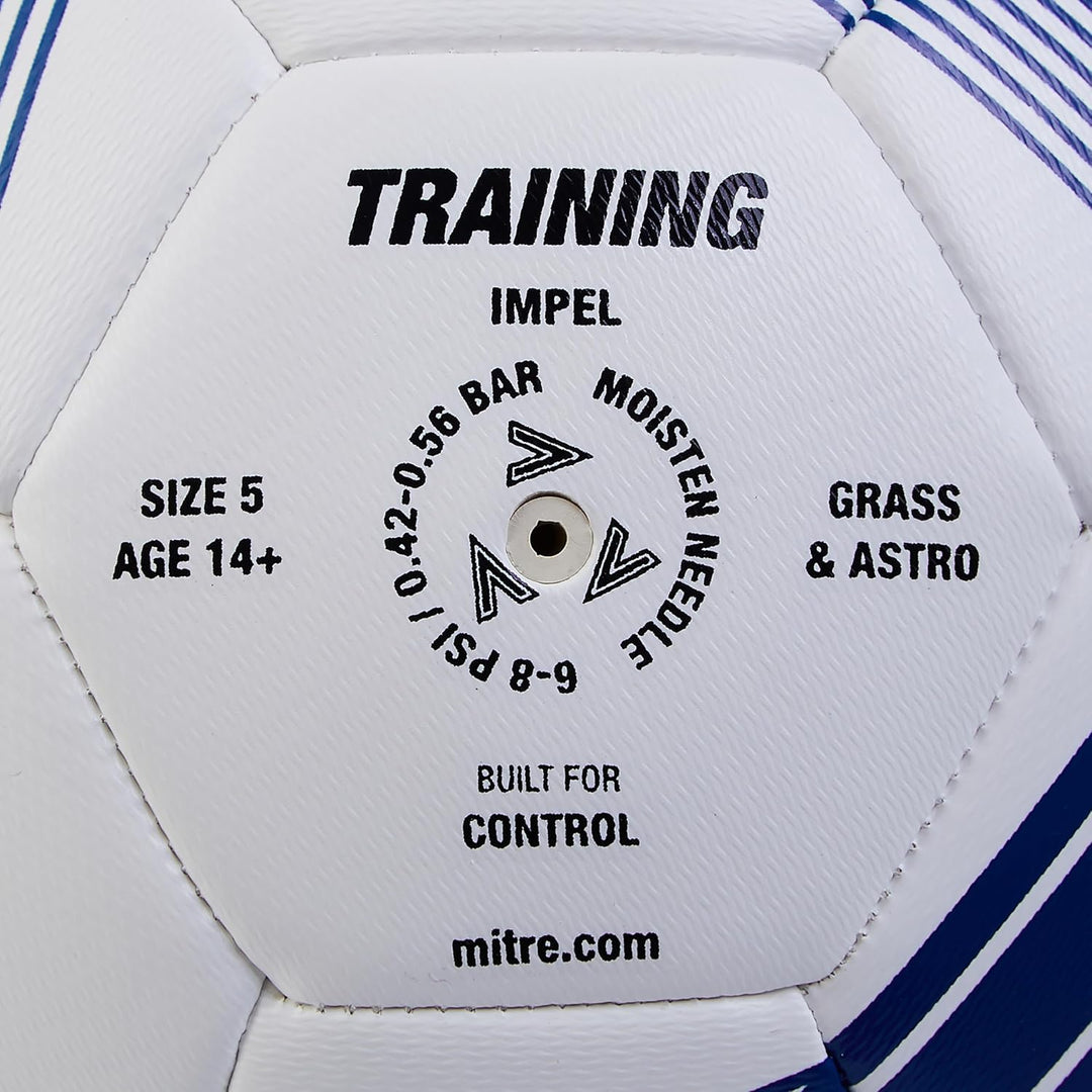 Mitre Impel Fussball Weiss/Dazzling Blue/Schwarz 4 Impel ohne Ballpumpe, Weiss/Dazzling Blue/Schwarz