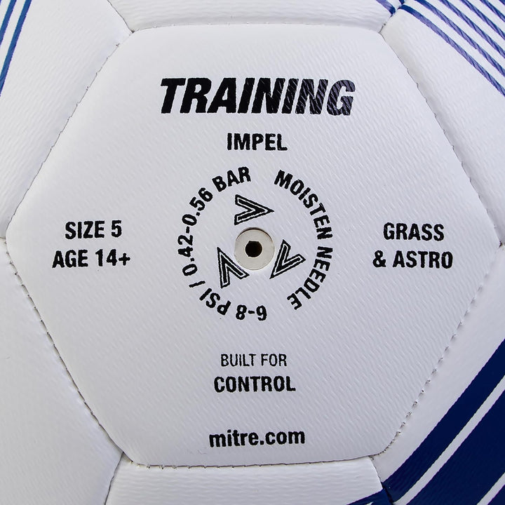Mitre Impel Fussball Weiss/Dazzling Blue/Schwarz 4 Impel ohne Ballpumpe, Weiss/Dazzling Blue/Schwarz