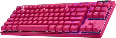 Logitech G PRO X TKL Lightspeed kabellose Gaming-Tastatur - Magenta - UK - Tactile