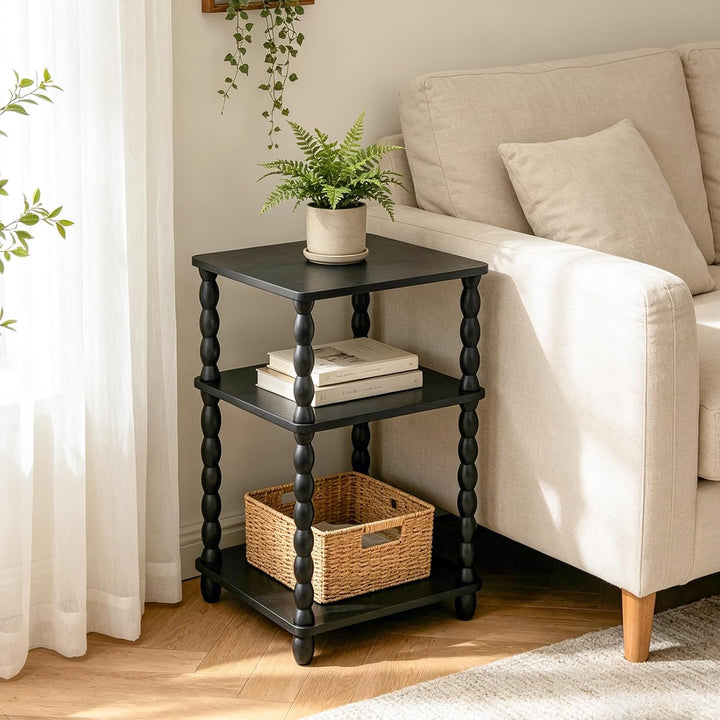 Holztisch, Kleiner Couchtisch & Beistelltisch, multifunktionaler Mini Tisch für Bett, Couch, Wohnzim