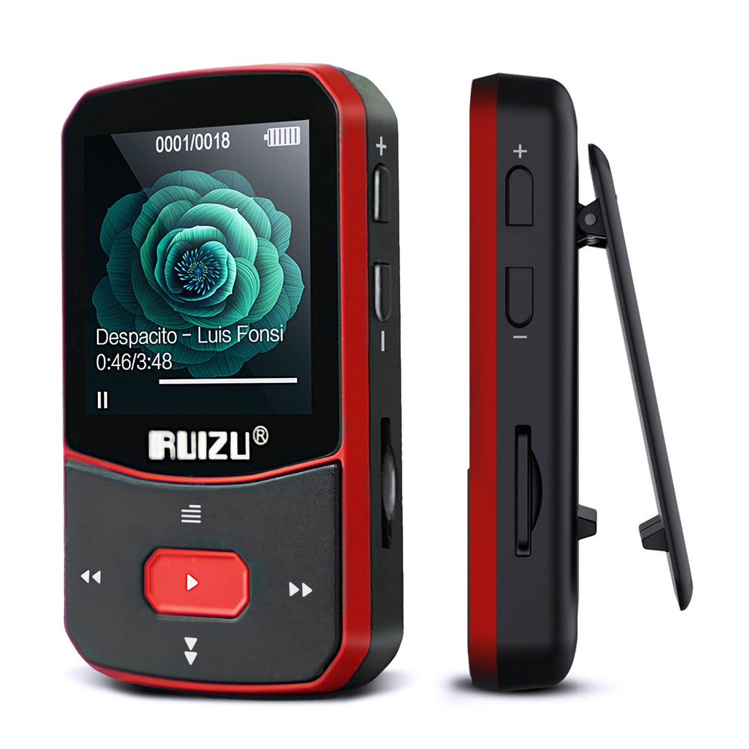64GB MP3 Player Bluetooth 5.3 Sport mit 1.5 Zoll TFT Farbbildschirm, Mini Musik Player mit Clip, Lau