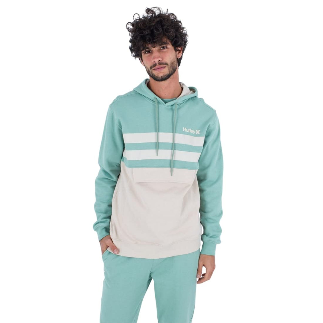 Hurley Herren M Oceancare Block Party Pullover Sweatshirt M Cilantro, M Cilantro