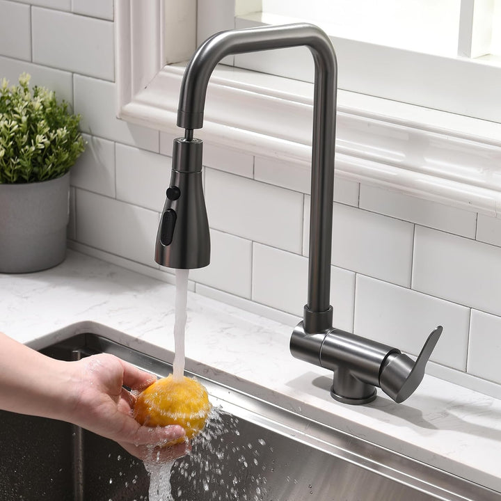 Vorfenster Küchenarmatur grau Hochdruck Wasserhahn Küche 304 Edelstahl