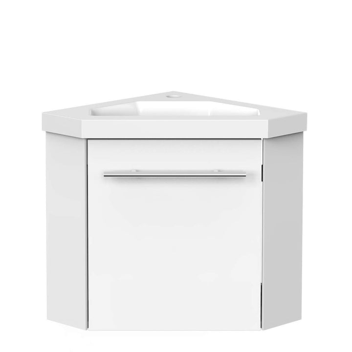 Aica Sanitär Eckwaschtisch 40 cm Eckschrank Vormontieren Waschbecken mit Unterschrank Waschtisch kle