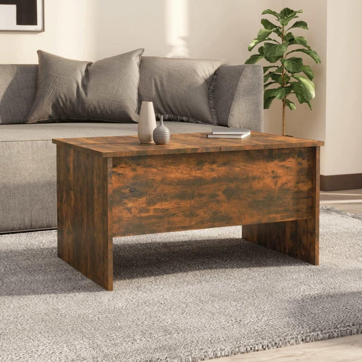 WIFESE Couchtisch Höhenverstellbar 80x50x42,5 cm Beistelltisch Holz Wohnzimmertisch Modern Stilvolle