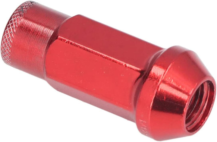 Fydun Radmuttern, Universal 20 STK M12x1,25 Metall Radmuttern Mit Schlüsselhülse(Rot), Rot