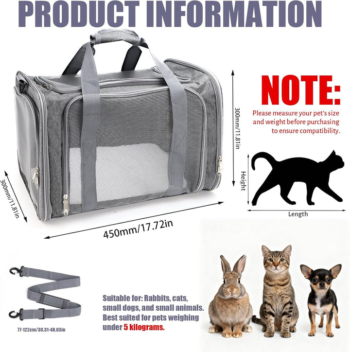 Transporttasche für Katze Hund Katzenboxe Hundetransportbox Katzen Transportboxen Tragbar Faltbare H