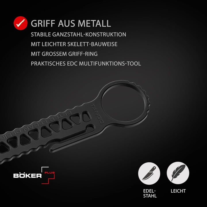BÖKER PLUS® Tango Bar Mini EDC Hebel-Werkzeug - D2 EDC Schlüsselanhänger mit Clip - Crow-Bar EDC Too