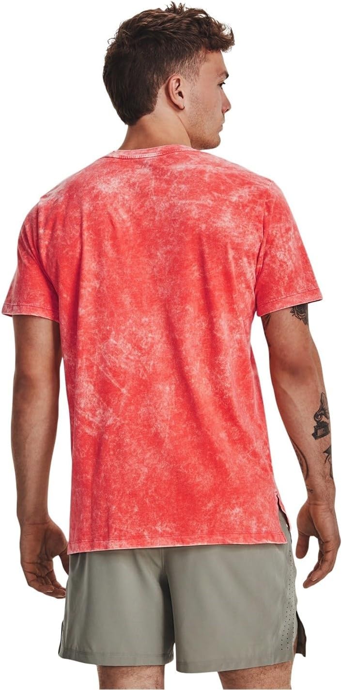 Under Armour Herren Run Everywhere T-Shirt Laufbekleidung Laufshirt Koralle - L