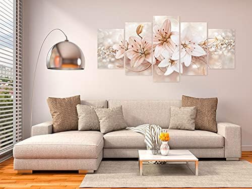 murando Acrylglasbild Blumen Lilien 100x50 cm 5 Teilig Wandbild auf Acryl Glas Bilder Kunstdruck Mod