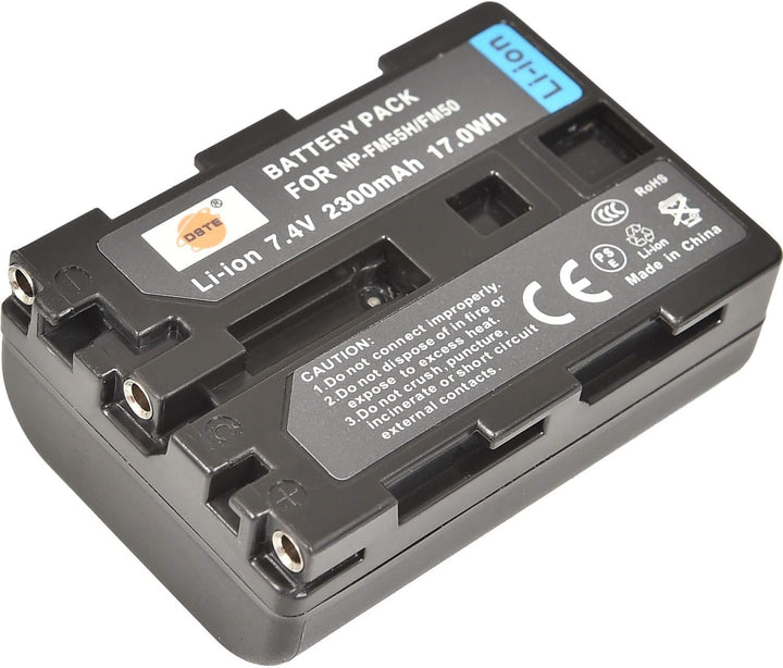 DSTE 2X NP-FM50 Ersatz Batterie + Dual USB-Ladegerät mit LCD-Display Kompatibel mit Sony NP-FM30 NP-