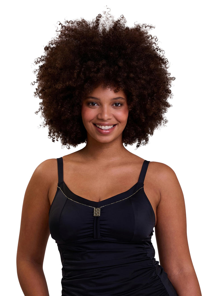 Sans Complexe Damen Speekaboo Shape Badeanzug, Tankini ohne Bügel 40-42 Schwarz, 40-42 Schwarz