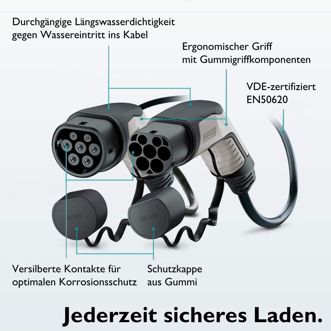 PHOENIX CONTACT Ladekabel Elektroauto Typ 2 (Mode 3) - EV Ladekabel 1628199 E-Auto und Hybrid - Typ