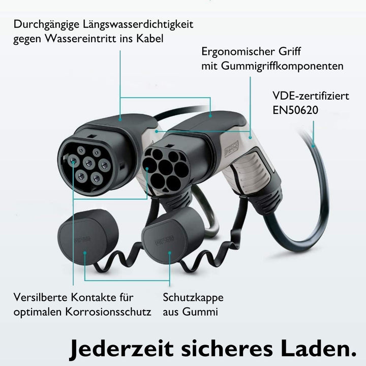 PHOENIX CONTACT Ladekabel Elektroauto Typ 2 (Mode 3) - EV Ladekabel 1628199 E-Auto und Hybrid - Typ