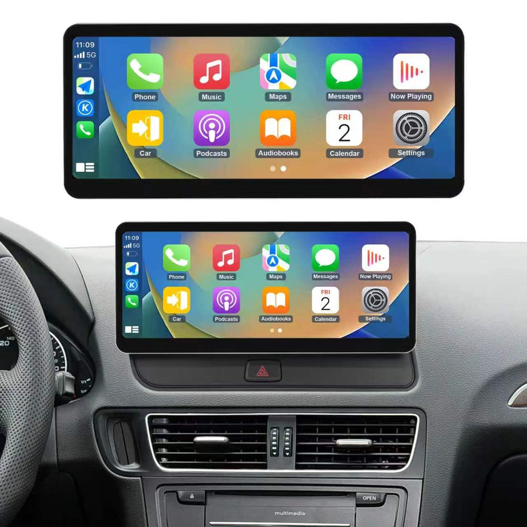 Road Top 12,3 Zoll Autoradio Drahtlos CarPlay Touchscreen für Audi Q5 2009-2017 Jahr mit 3GMMI, Auto