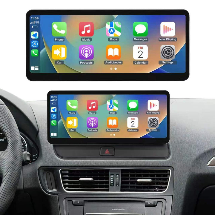 Road Top 12,3 Zoll Autoradio Drahtlos CarPlay Touchscreen für Audi Q5 2009-2017 Jahr mit 3GMMI, Auto