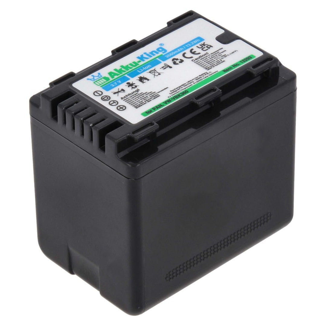 Akku-King Akku kompatibel mit Panasonic VW-VBK360 - Li-Ion 3560mAh - für HCV10, HCV100, HCV500, HCV7