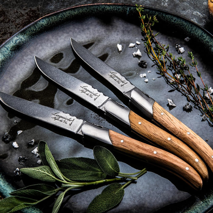 Laguiole Style de Vie Steakmesser Luxury Line, 6-teilig, Gemischtes Holz, Gemischtes Holz