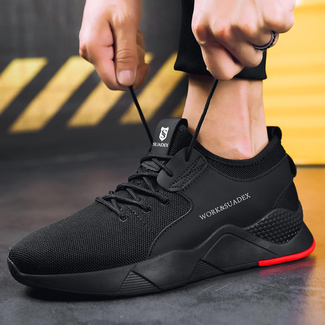 SUADEX Arbeitsschuhe Herren Sicherheitsschuhe Damen Leicht Atmungsaktiv Unisex Stahlkappenschuhe 46