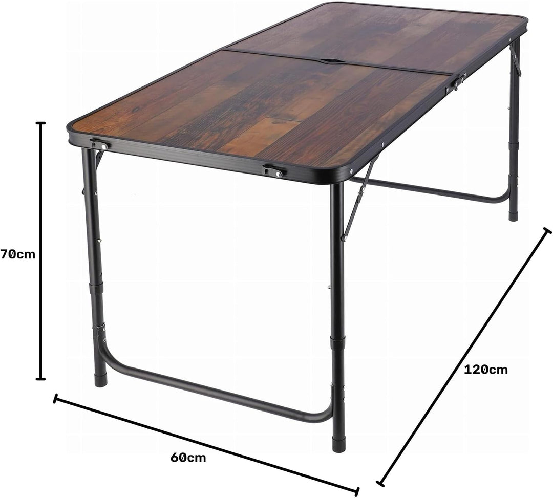 JUMI Klappbarer Campingtisch - Beistelltisch mit 4er Stuhle Set, Klapptisch zum Camping, Multifunkti