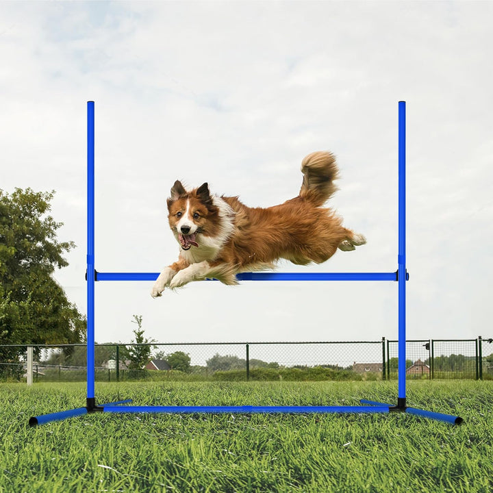 Agility Ausrüstungs Set für Hunde, Agility Hürdenset inkl. 4 x Hürden Höhenverstellbar, Haustier Tra